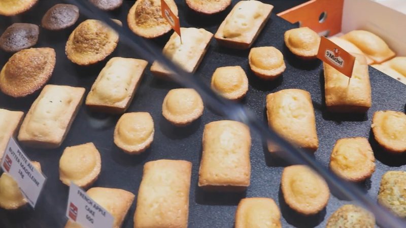St Michel pastry exhibition display
